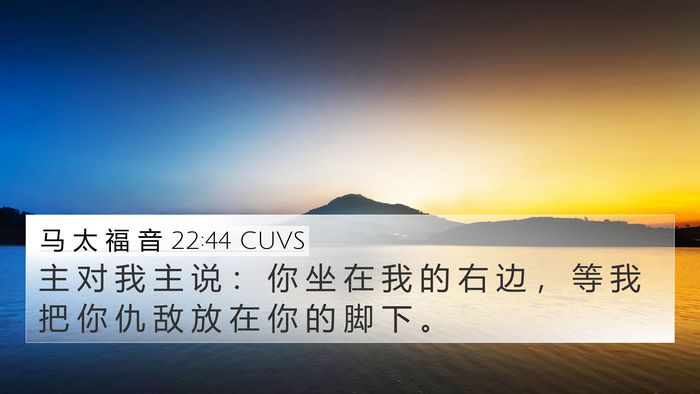 马 太 福 音 22:44 CUVS Bible Verse Image
