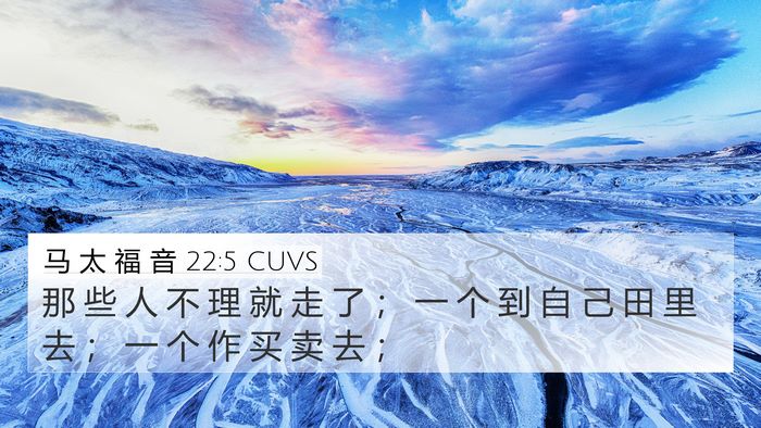马 太 福 音 22:5 CUVS Bible Verse Image