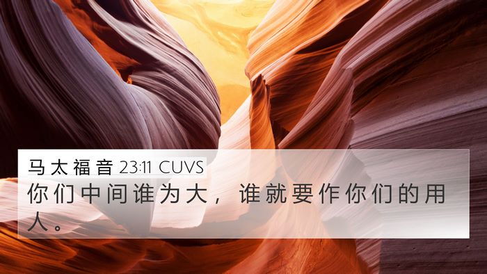 马 太 福 音 23:11 CUVS Bible Verse Image