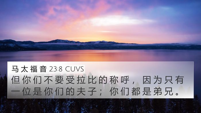 马 太 福 音 23:8 CUVS Bible Verse Image