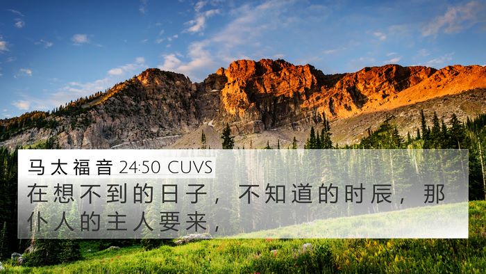 马 太 福 音 24:50 CUVS Bible Verse Image