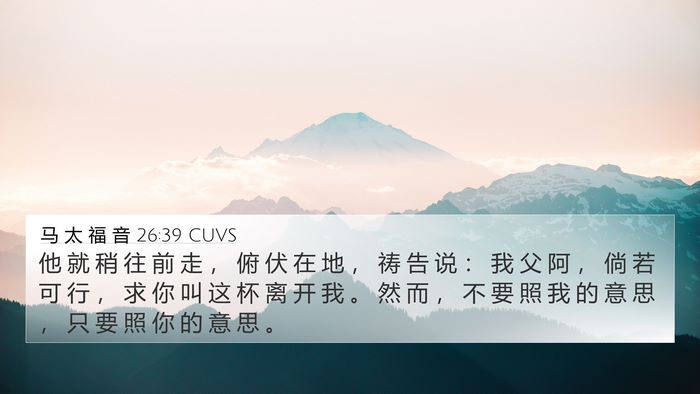 马 太 福 音 26:39 CUVS Bible Verse Image