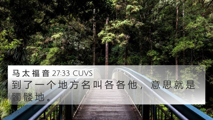 马 太 福 音 27:33 CUVS Bible Verse Image