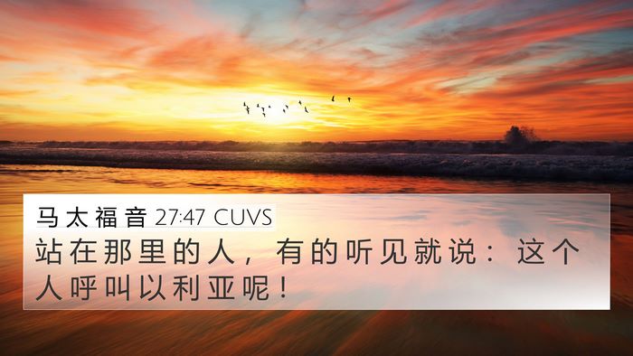 马 太 福 音 27:47 CUVS Bible Verse Image