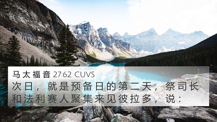 马 太 福 音 27:62 CUVS Bible Verse Image