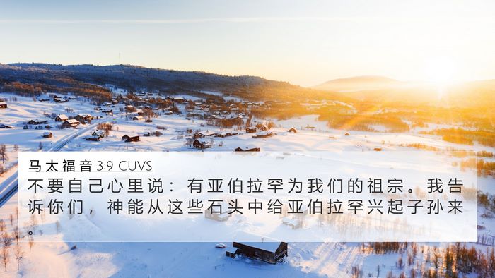 马 太 福 音 3:9 CUVS 4K Wallpaper - 不 要 自 己 心 里 说 ： 有 亚 伯 拉 - 4K Wallpaper Bible Verse