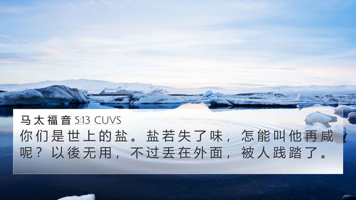 马 太 福 音 5:13 CUVS 4K Wallpaper - 你 们 是 世 上 的 盐 。 盐 若 失 了 - 4K Wallpaper Bible Verse