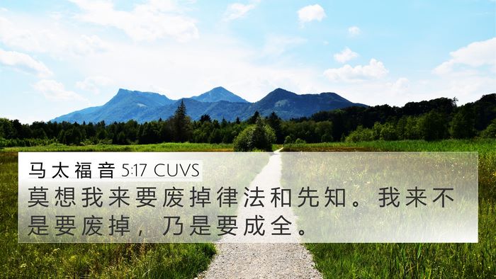 马 太 福 音 5:17 CUVS Bible Verse Image