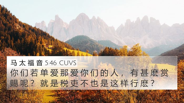 马 太 福 音 5:46 CUVS Bible Verse Image