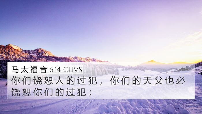 马 太 福 音 6:14 CUVS Bible Verse Image