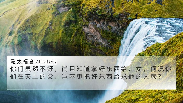 马 太 福 音 7:11 CUVS Bible Verse Image