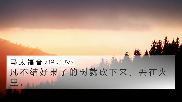 马 太 福 音 7:19 CUVS Bible Verse Image