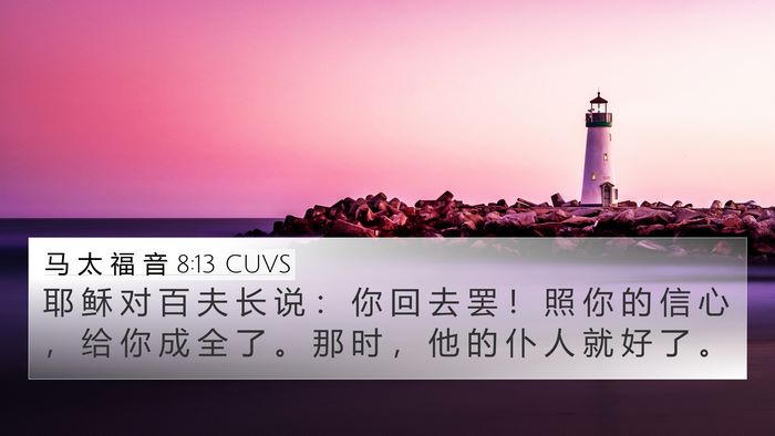 马 太 福 音 8:13 CUVS Bible Verse Image