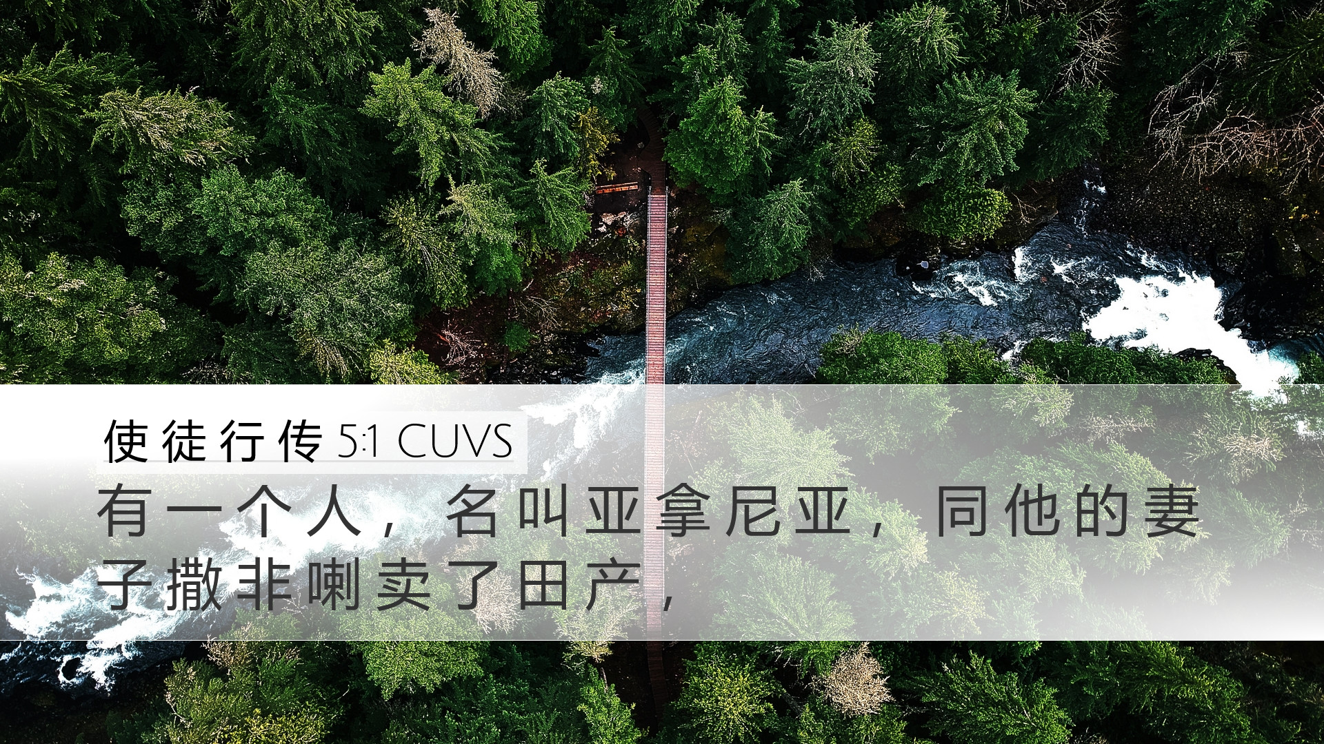 使 徒 行 传 5:1 CUVS Desktop Wallpaper - 有 一 个 人 , 名 叫 亚 拿 尼 亚