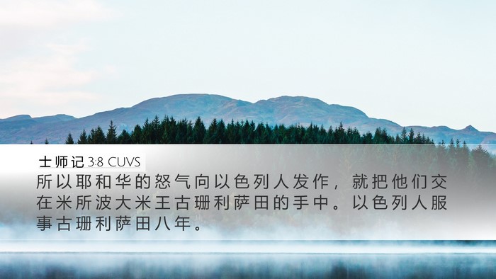 士 师 记 3:8 CUVS Desktop Wallpaper - 所 以 耶 和 华 的 怒 气 向 以 色 列