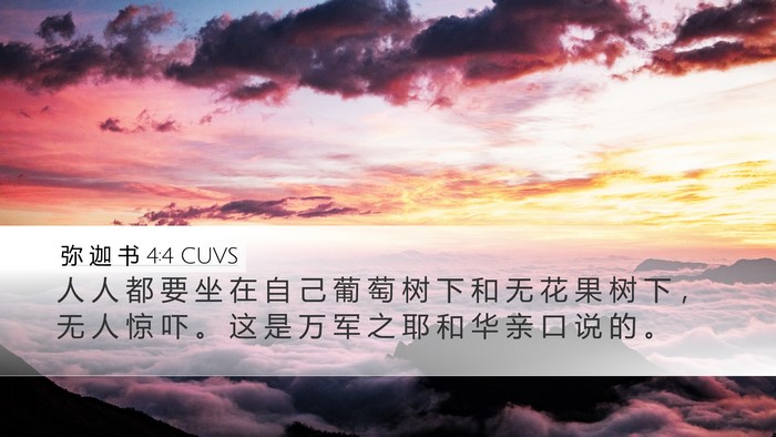 弥 迦 书 4:4 CUVS Desktop Wallpaper - 人 人 都 要 坐 在 自 己 葡 萄 树 下