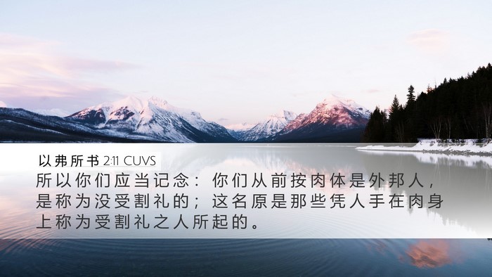 以 弗 所 书 2:11 CUVS Bible Verse Image