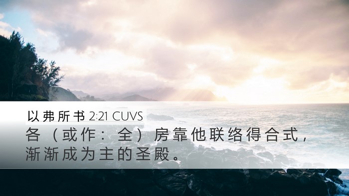 以 弗 所 书 2:21 CUVS Bible Verse Image