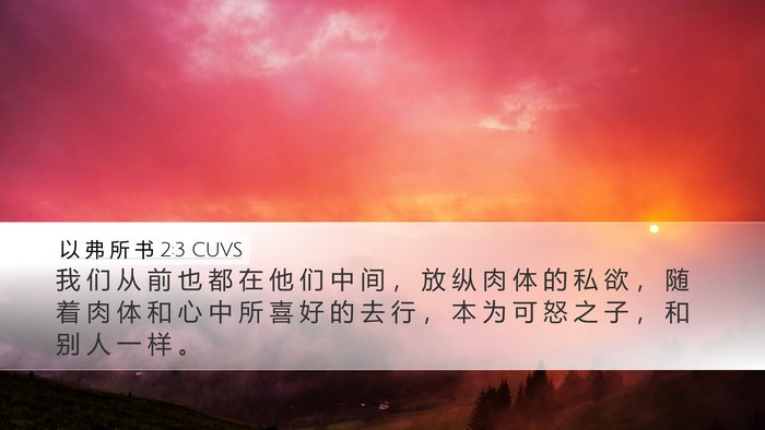 以 弗 所 书 2:3 CUVS Bible Verse Image