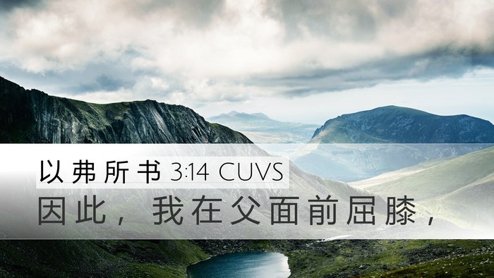 以 弗 所 书 3:14 CUVS Bible Verse Image