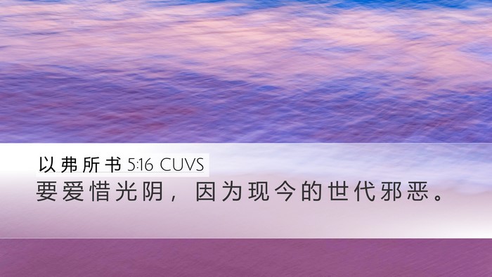 以 弗 所 书 5:16 CUVS Bible Verse Image