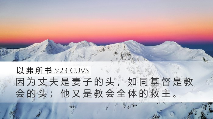 以 弗 所 书 5:23 CUVS Bible Verse Image