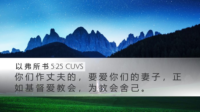 以 弗 所 书 5:25 CUVS Bible Verse Image