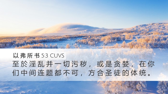 以 弗 所 书 5:3 CUVS Bible Verse Image