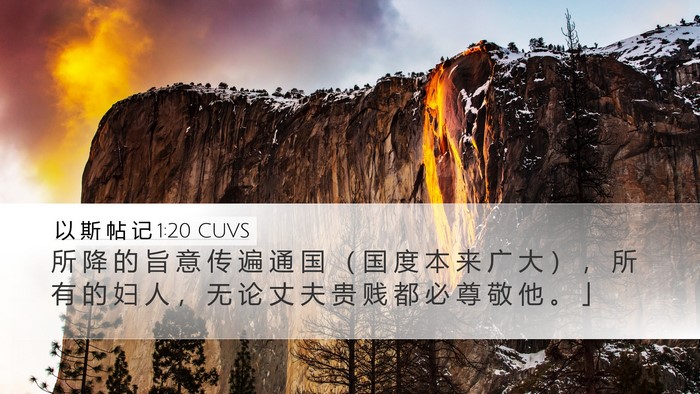 以 斯 帖 记 1:20 CUVS Bible Verse Image