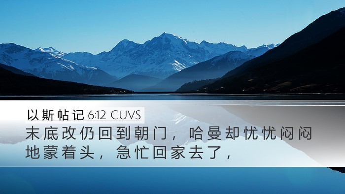 以 斯 帖 记 6:12 CUVS Bible Verse Image
