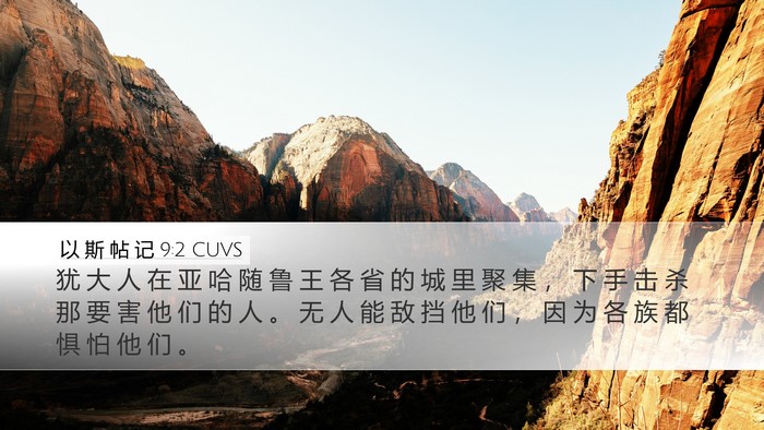 以 斯 帖 记 9:2 CUVS Bible Verse Image