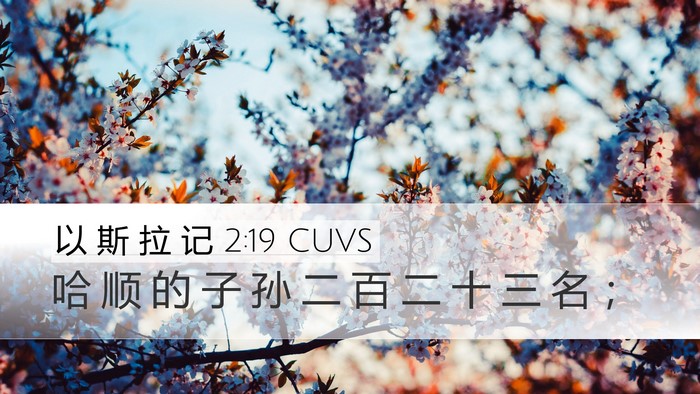以 斯 拉 记 2:19 CUVS Bible Verse Image