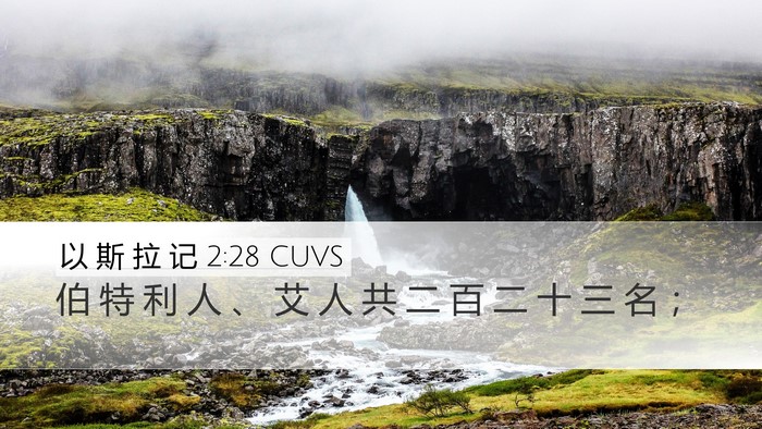 以 斯 拉 记 2:28 CUVS Bible Verse Image