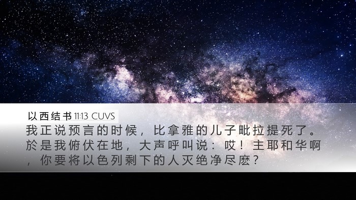 以 西 结 书 11:13 CUVS Bible Verse Image