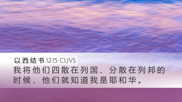 以 西 结 书 12:15 CUVS Bible Verse Image
