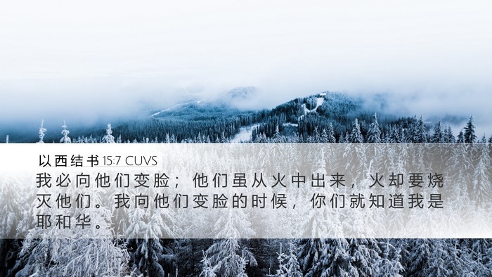 以 西 结 书 15:7 CUVS Bible Verse Image