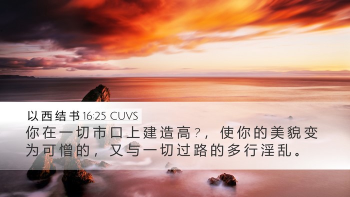 以 西 结 书 16:25 CUVS Bible Verse Image