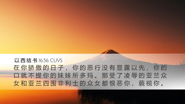 以 西 结 书 16:56 CUVS Bible Verse Image