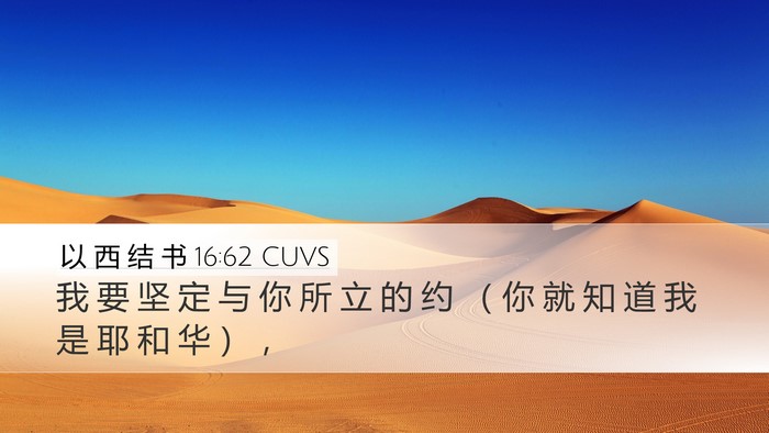 以 西 结 书 16:62 CUVS Bible Verse Image