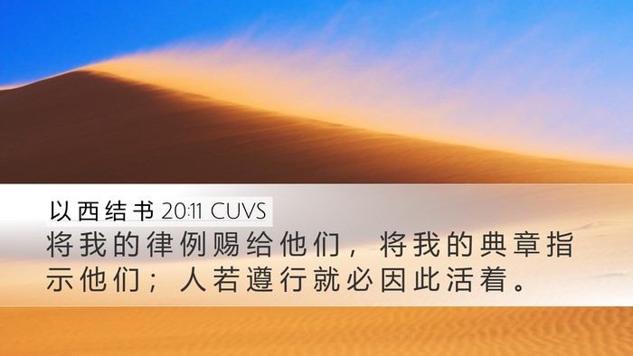 以 西 结 书 20:11 CUVS Bible Verse Image