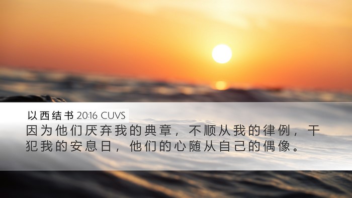 以 西 结 书 20:16 CUVS Bible Verse Image