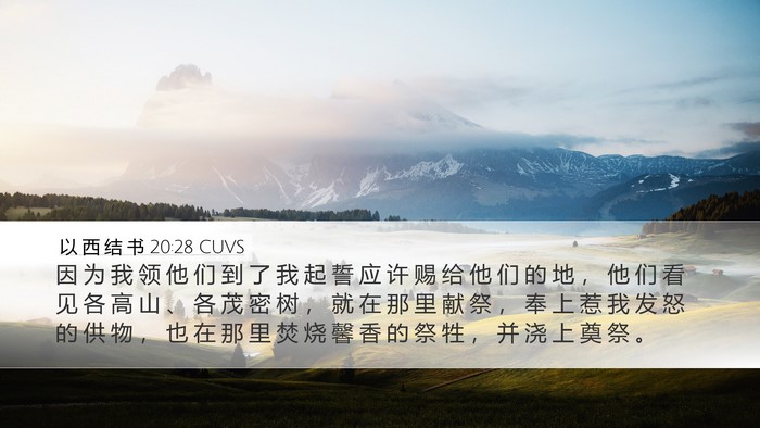 以 西 结 书 20:28 CUVS Bible Verse Image