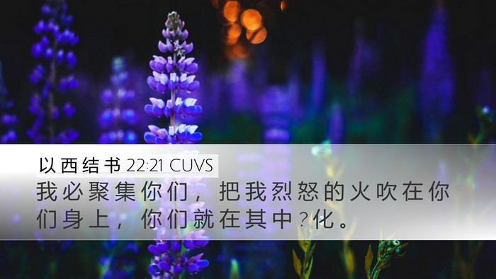 以 西 结 书 22:21 CUVS Bible Verse Image