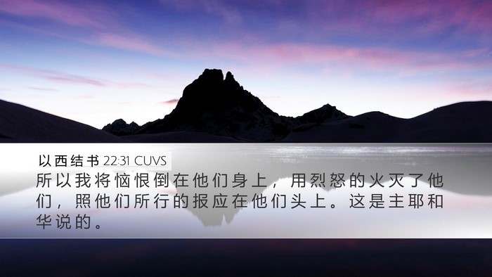 以 西 结 书 22:31 CUVS Bible Verse Image