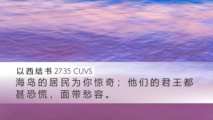 以 西 结 书 27:35 CUVS Bible Verse Image