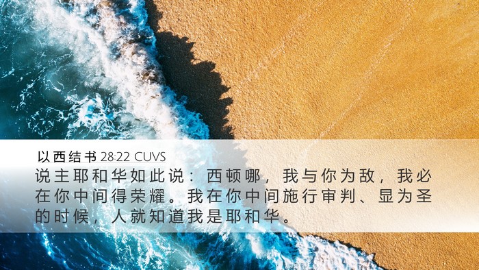 以 西 结 书 28:22 CUVS Bible Verse Image