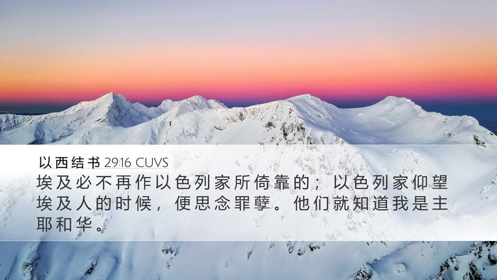 以 西 结 书 29:16 CUVS Bible Verse Image