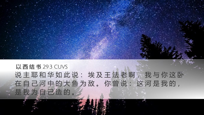 以 西 结 书 29:3 CUVS Bible Verse Image