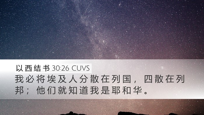 以 西 结 书 30:26 CUVS Bible Verse Image