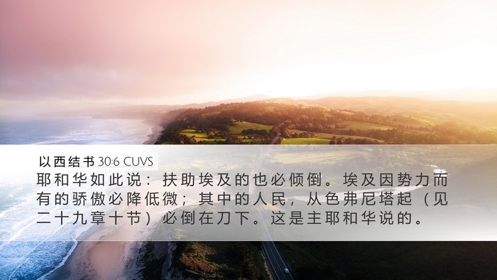 以 西 结 书 30:6 CUVS Bible Verse Image